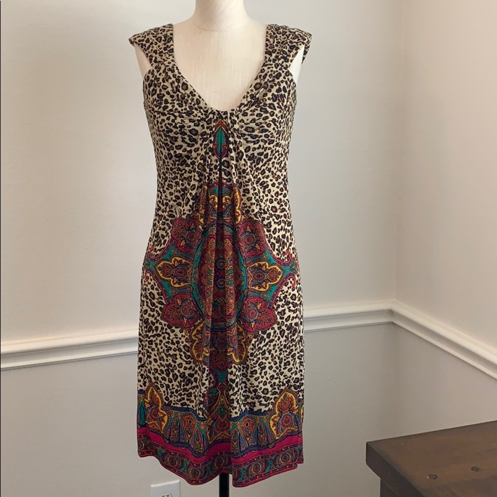 London Times Leopard Print Dress